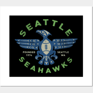 Native Seattle Seahawks by Buck Tee Originals Posters and Art